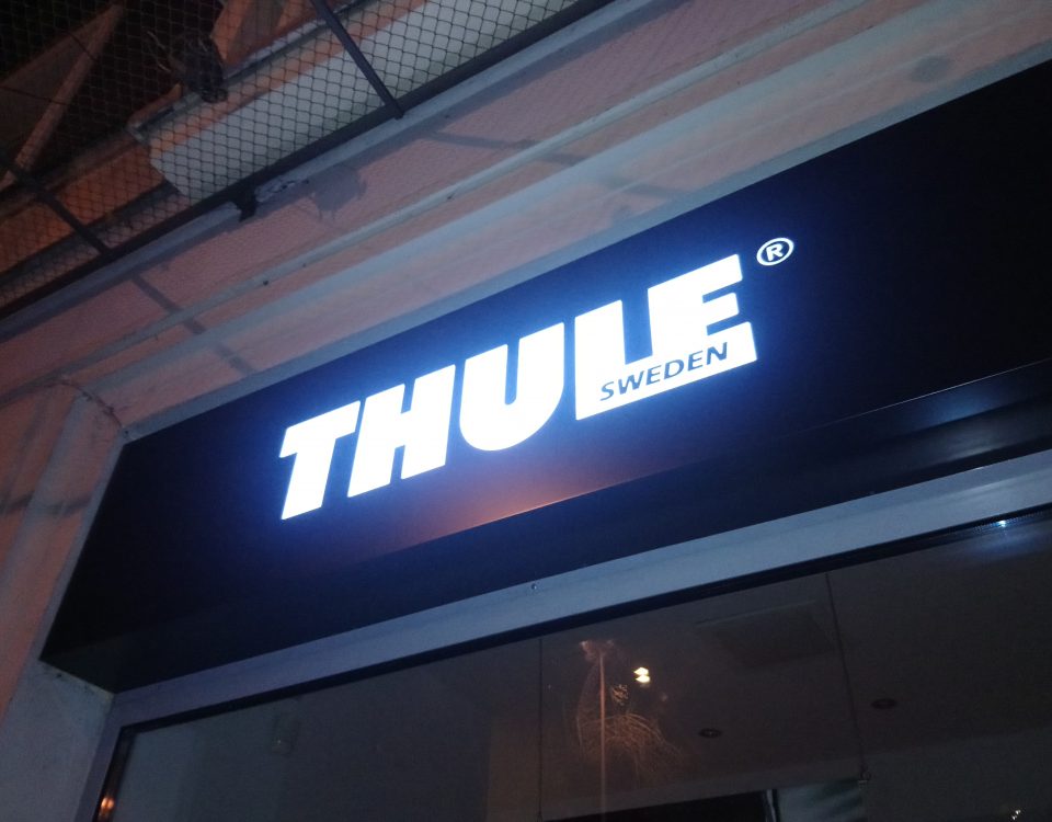 Kaseton z białym logo THULE